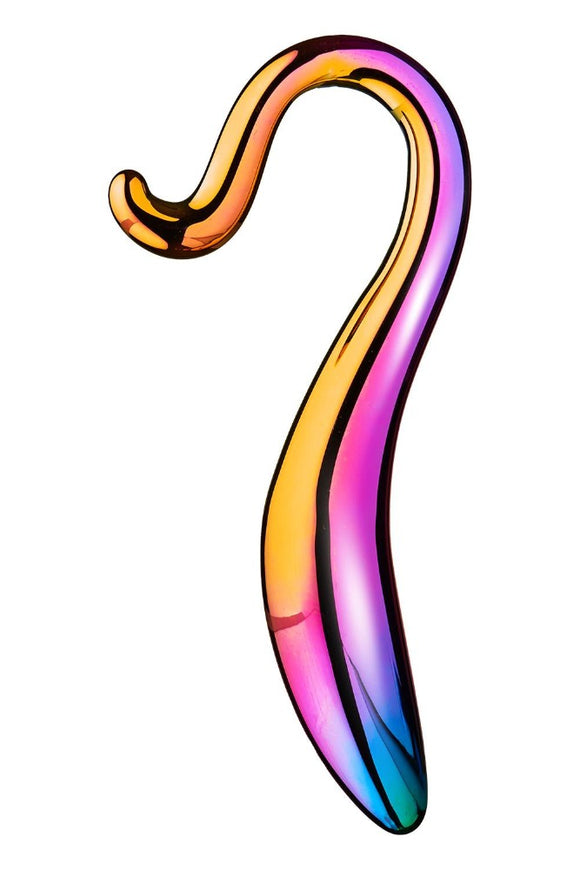 Dream Toys Glamour Glass Elegant Curved Dildo Multicoloured Probe Erotic Hot Cold Play Sex Toy