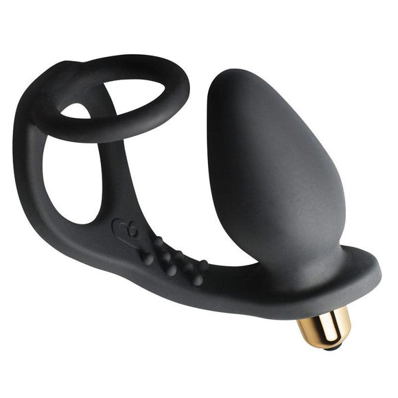 Cock Ball Ring Butt Plug Combined Mens Anal Prostate Massager Sex Toy