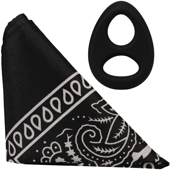 ROCK SOLID- The Code - Silicone C-RING with Bandana Black