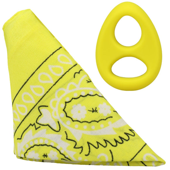 ROCK SOLID- The Code - Silicone C-RING with Bandana Yellow Black