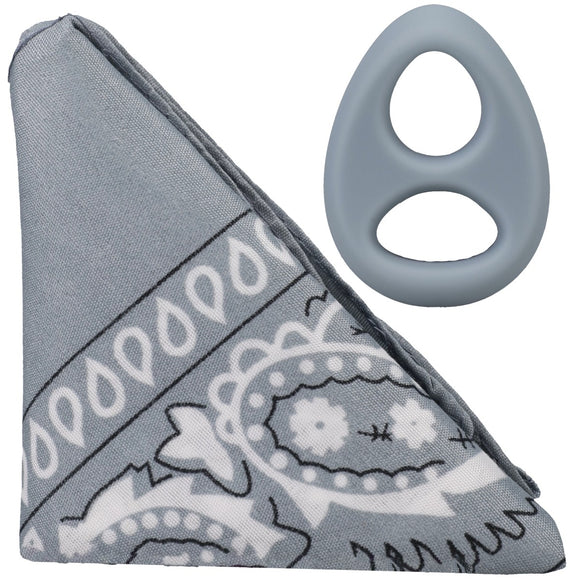 ROCK SOLID- The Code - Silicone C-RING with Bandana Gray Black