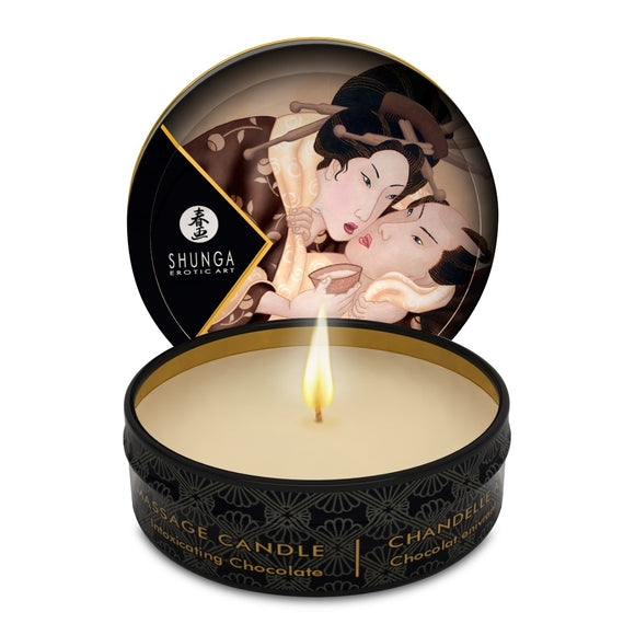 Shunga Mini Candlelight Massage Candles 30ml Excitation / Intoxicating Chocolate