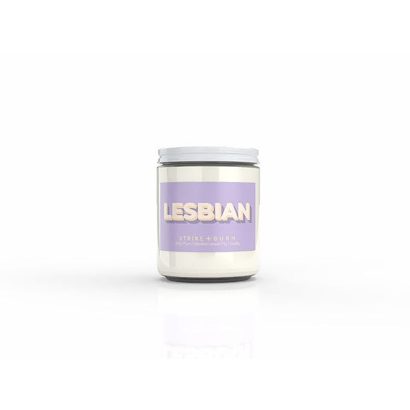 Strike & Burn Lesbian Wild Plum  Mediterranean Fig  and Vanilla Candle