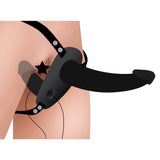 Strap U Power Pegger Silicone Vibrating Double Dildo With Harness