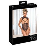 Abierta Fina Open Cup Crotchless Black Lace Body Sexy Womens Lingerie Underwear