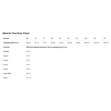Abierta Fina Size Chart