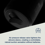 Arcwave Pow Suction Stroker Black Air Pressure Dual Entry Masturbator Sex Toy