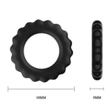 Baile Titan 3 Cock Ring Set Black Silicone Penis Erection Enhancer Bands