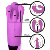 BANG! 10X Triple Rabbit Vibrator Purple Bunny Clitoral Massager Sex Toy