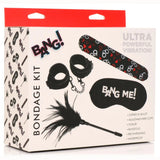 Bang! Bondage Kit Sex Toy Fetish Play Set Cuffs Vibrator Mask Feather Tickler