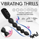 Bang! Digital Vibrating Silicone Anal Beads Rechargeable Probe Sex Toy