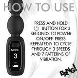 Bang! Digital Vibrating Silicone Anal Beads Rechargeable Probe Sex Toy