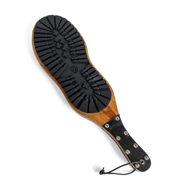 Black Label Wooden Boot Paddle Shoe Sole Spanking Bat BDSM Fetish Play