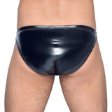 Black Level Vinyl Gloss Slip Classic Briefs With Zip Kinky Sex Pants