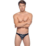 Black Level Vinyl Gloss Slip Classic Briefs With Zip Kinky Sex Pants