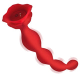 Bloomgasm Beaded Bloom 9X Anal Bead Red Rose Vibrator Butt Plug Sex Toy