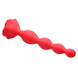 Bloomgasm Beaded Bloom 9X Anal Bead Red Rose Vibrator Butt Plug Sex Toy