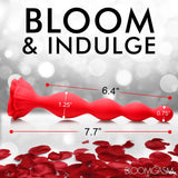 Bloomgasm Beaded Bloom 9X Anal Bead Red Rose Vibrator Butt Plug Sex Toy