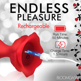 Bloomgasm Beaded Bloom 9X Anal Bead Red Rose Vibrator Butt Plug Sex Toy