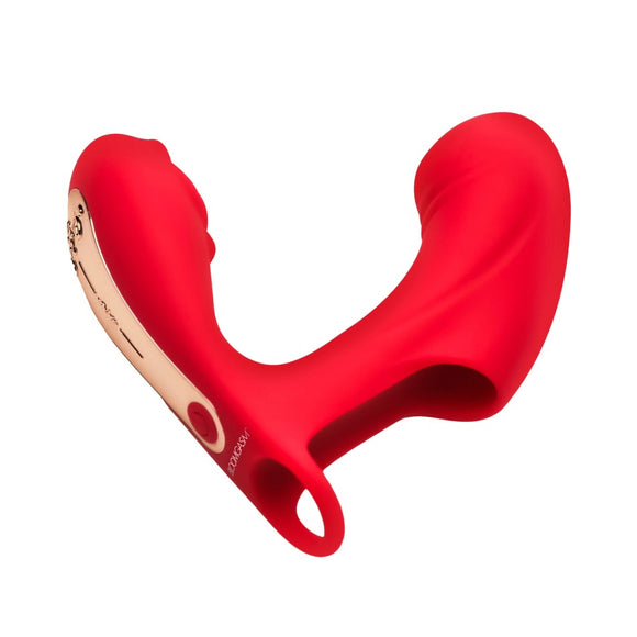 Bloomgasm Rose Touch Pulsing Silicone Finger Vibrator Clitoral Sex Toy