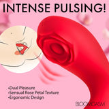 Bloomgasm Rose Touch Pulsing Silicone Finger Vibrator Clitoral Sex Toy