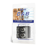 Blue Line 1.5" Snap Ball Stretcher Stud Fastening Bondage Testicle Ring