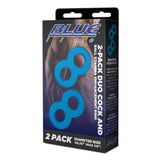 Blue Line 2 Pack Duo Cock and Ball Stamina Enhancement Cock Ring Set