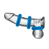 Blue Line 3 Pack Ultra-Stim Stretch Cock Rings Erection Enhancement