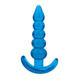 Blue Line 4.5" Beaded Butt Plug Medium Size Safe Anal Play Sex Toy