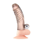 Blue Line 5.25" Vibrating Penis Enhancing Sleeve Extension Cock Sheath