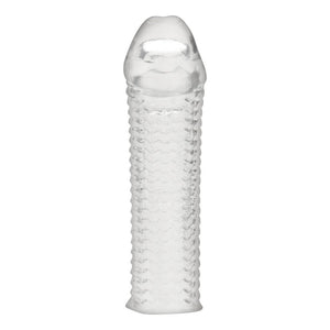 Blue Line 6.5" Clear Textured Penis Enhancing Sleeve Cock Extension Sheath