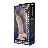 Blue Line 6.5" Clear Textured Penis Enhancing Sleeve Cock Extension Sheath