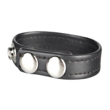 Blue Line 8.7" Snap Cock Ring Black Snap Fastening Penis Bondage Strap