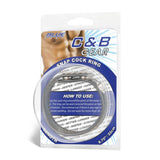 Blue Line 8.7" Snap Cock Ring Black Snap Fastening Penis Bondage Strap