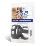 Blue Line Duo Snap Cock and Ball Ring Double Fastening Penis Strap