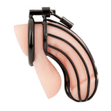 Blue Line Prisoner Cock Cage Black Metal Male Chastity Penis Bondage Fetish Play