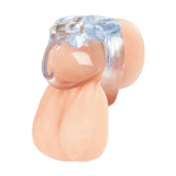 Blue Line Small Dick Clear Acrylic Mini Male Chastity Cage CBT Fetish