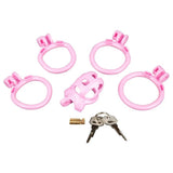Blue Line Small Pink Humiliation Acrylic Prisoner Cock Cage Male Chastity