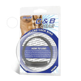 Blue Line Velcro Cock Ring Black Penis Erection Bondage Strap