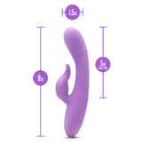 Blush Evelyn Dual Stimulation Vibe Purple Clitoral G-Spot Bunny Rabbit Vibrator Sex Toy