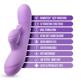 Blush Evelyn Dual Stimulation Vibe Purple Clitoral G-Spot Bunny Rabbit Vibrator Sex Toy