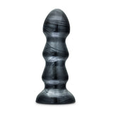 Jet Black Jack 7" Butt Plug Carbon Black Large Ribbed Anal Play Sex Toy