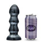 Jet Black Jack 7" Butt Plug Carbon Black Large Ribbed Anal Play Sex Toy