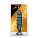 Blush Jet Destructor XL Metallic Black Carbon Butt Plug Suction Cup Anal Dildo Probe Hardcore Sex Toy