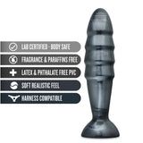 Blush Jet Destructor XL Metallic Black Carbon Butt Plug Suction Cup Anal Dildo Probe Hardcore Sex Toy