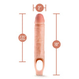 Blush Performance Cock Sheath 10 Inch Penis Extender Sleeve Girth Ball Strap