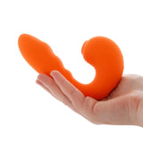 Bodywand 4Play Suck & Buzz Dual Stim Vibrator Clitoral Massager Orange Sex Toy