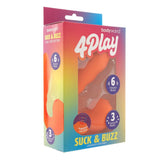 Bodywand 4Play Suck & Buzz Dual Stim Vibrator Clitoral Massager Orange Sex Toy