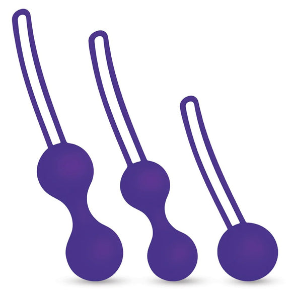 Bodywand Squeeze 3pc Kegel Training Set Purple Weighted Exercise Balls