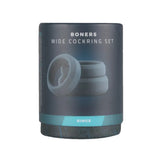 Boners 3-Piece Wide Cock Ring Kit Grey Silicone Penis Erection Enhancer Bands